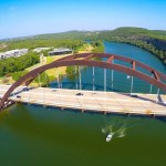 a long bridge over a body of water