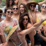 a group of people posing for the camera