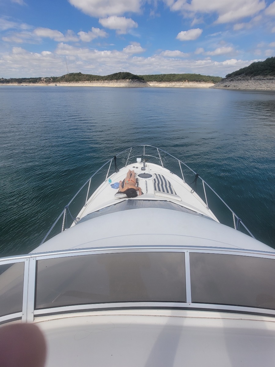 a yacht on the lake