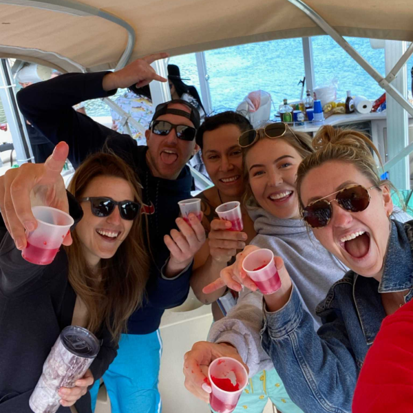 a group of people posing for the camera